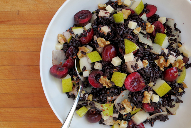 Black Rice Salad with Pears sm