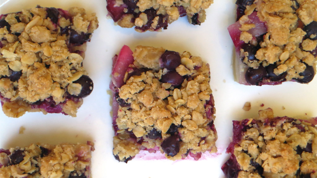 Pear and Blueberry Pie Bars