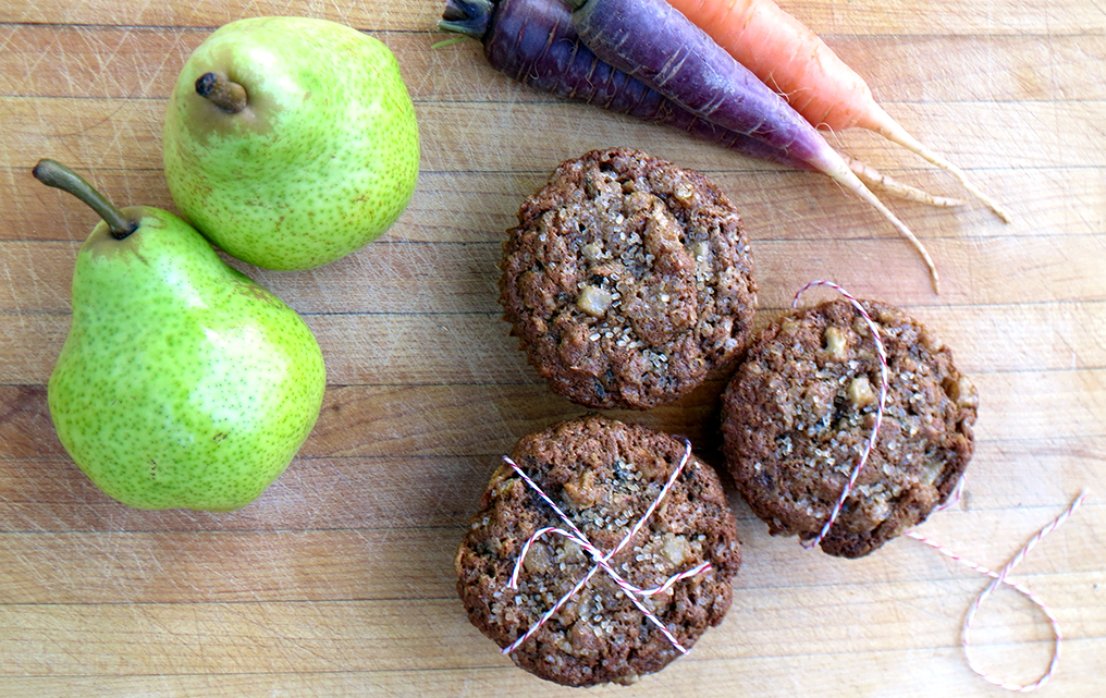 Pear, Carrot, and Coconut Muffins SM