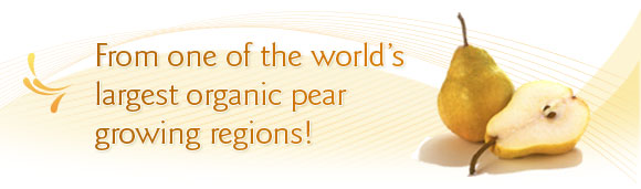 From one of the world's largest organic pear growing regions!