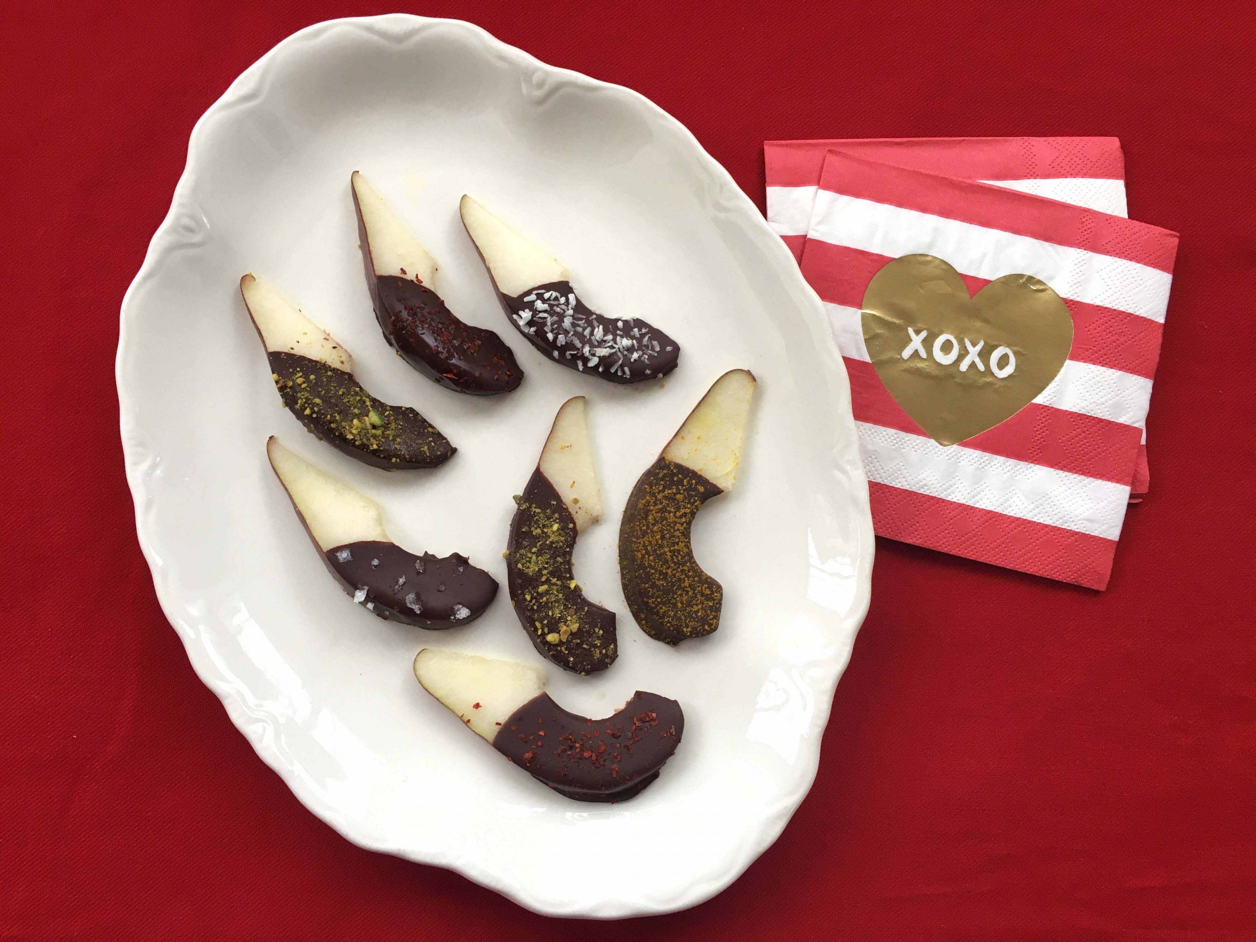 Dark Chocolate Dipped Pears Usa Pears